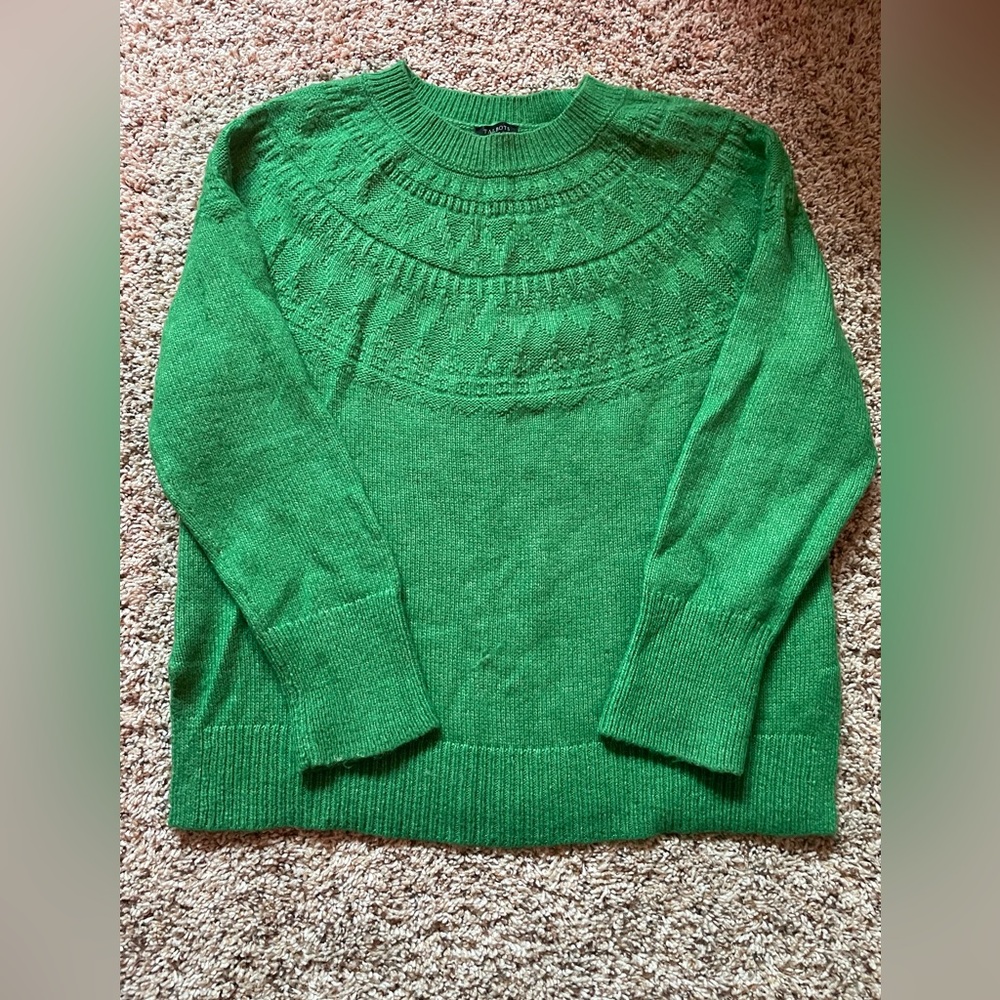 Talbots Kelly green sweater